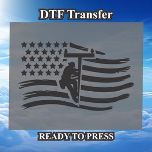 Lineman Design DTF. Ready to press, Heat Transfer, Lineman Shirt, Lineman gift, DTF Transfer