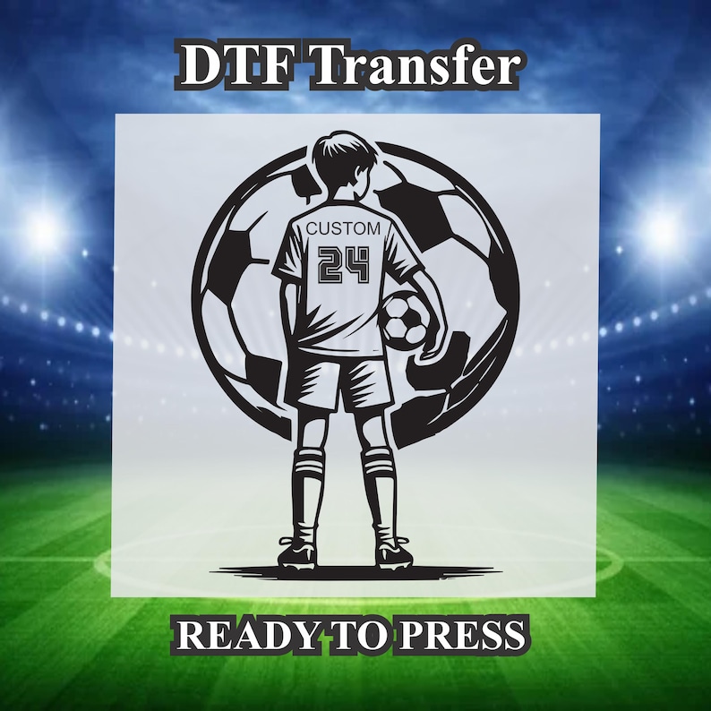 Custom Soccer Transfer Design DTF. Ready to Press, Heat Transfer ...