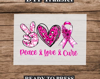 Cancer awareness Design. Ready to press, Heat Transfer, Gift for her, Cancer Shirt,  Breast cancer awareness. Cancer transfer, Survivor