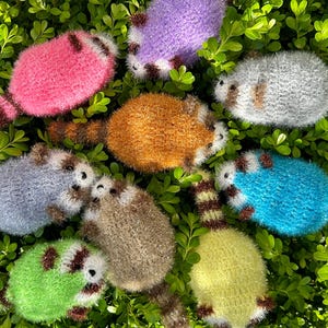 Raccoon Dish Scrubber | Handmade Double Layer Kitchen Scrub | Reusable Crochet Scrubby | Cute Gift