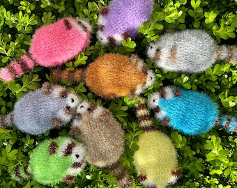 Estropajo de mapache para platos / Estropajo de cocina doble capa hecho a mano / Estropajo de ganchillo reutilizable / Lindo regalo