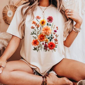 Boho Wildflowers Cottagecore Shirt | Gift For Her | Comfort Colors® Shirt | Plant Shirts | Floral Shirt | Gift For Women