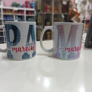 Personalized mug, mug for mom, mug for dad, coffee mug, porcelain mug, gift for Mother&#39;s Day, gift for Father&#39;s Day
