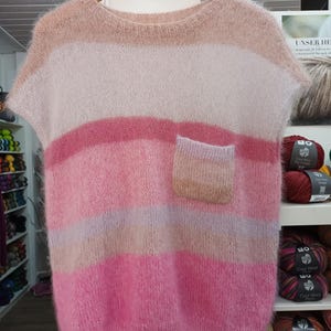 Handgestrickter Pullunder, Shirt, kurzarm Pulli, Damen, stricken
