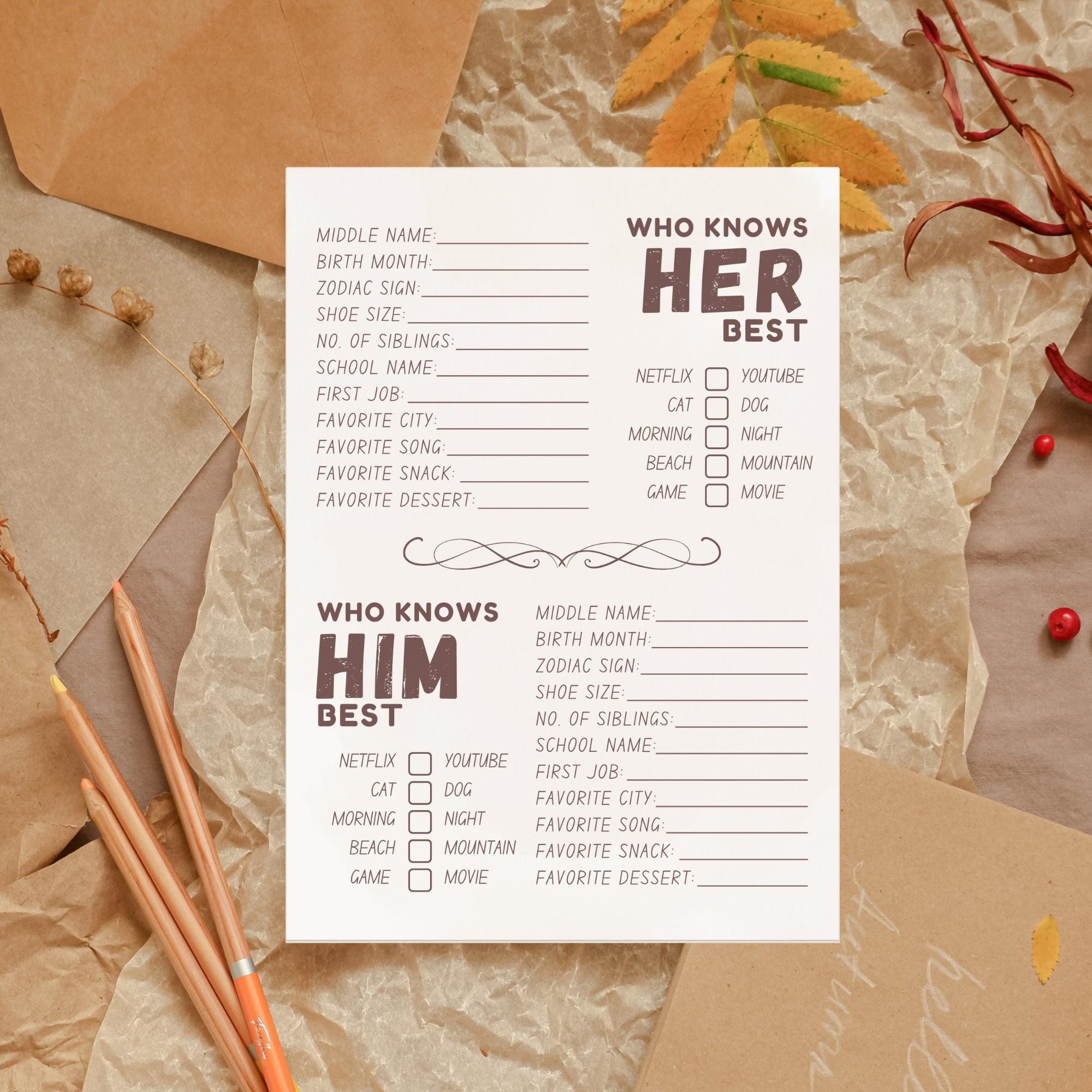 Custom Wedding Guest Game | Wedding Guest Game | Wedding Table Games | Bridal Shower Games | Wedding Games | Custom Wedding Favor |Printable