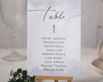 Table Numbers | Wedding Table Numbers | Modern Script Wedding Seating Chart Template | Seating Plan | Seating Chart | Table Numbers Wedding