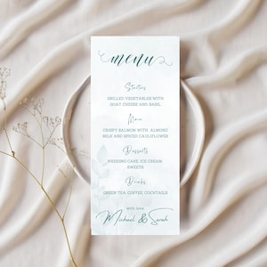 Wedding Menu Template |Wedding Menu | Wedding Menu Card | Wedding Dinner Menu | Simple Wedding Menu | Traditional Wedding Menu |Classic Menu