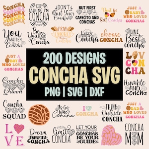 Concha Svg Bundle, Pan dulce Svg Png, Cafecito Y Chisme Svg Png, Mexican Sweet Bread Clipart Bundle Cricut, Concha Bundle, Concha Vectot