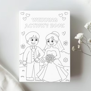 Kids Wedding Activity Book | Kid Wedding Activity Pack | Wedding Coloring Book | Kids Activity Book | Wedding Table Games | Activity Booklet