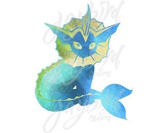 Vaporeon Digital Print