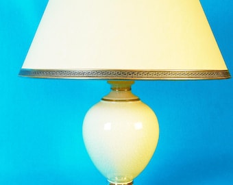 Vintage Table Lamp | Gold accents | White