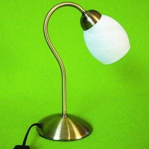 Modern Blue Cone Desk Lamp | Minimalist | Chrome