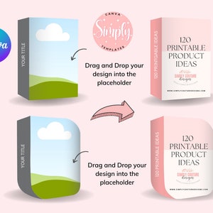 Canva Box Mockup Templates, Canva Mockup, Mockup Box, Software Box, Product Box, Etsy Shop Mockup, Bundle Box Mockup, 3D Box Mockup Bundle