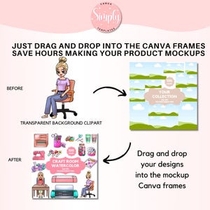 Canva Clipart Mockup Mallar för Etsy-säljare – Skapa fantastiska Clipart Mockup med dra-och-släpp Canva-mallar bild 3