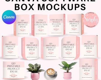 Box Mockup Canva Templates, Canva Mockup, Mockup Box, Software Box, Product Box, Etsy Shop Mockup, Bundle Box Mockup, 3D Box Mockup Bundle