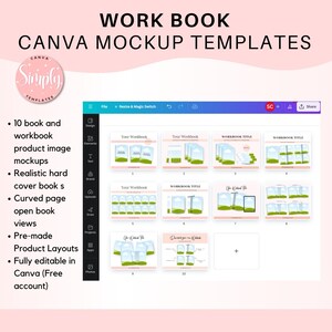 Book Cover Mockup | Custom Canva Frame | Coloring Book Mockup | Activity Coloring Book | Canva Template | Magazine Mockup | Kdp A+ Content image 3