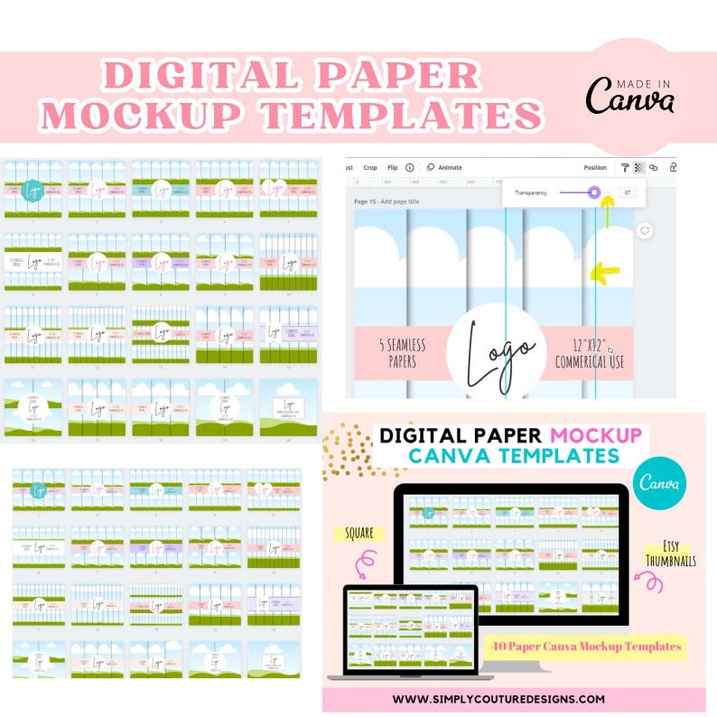 Mega Etsy Mockup Bundle | Canva Mockup Templates for Digital Products ...