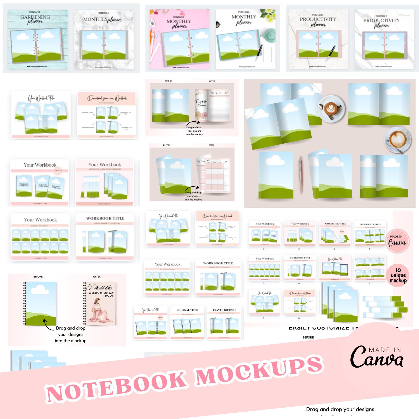 Mega Etsy Mockup Bundle | Canva Mockup Templates for Digital Products ...