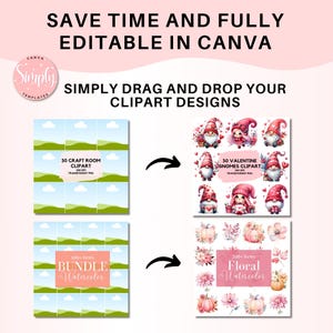 Canva Clipart Mockup Mallar för Etsy-säljare – Skapa fantastiska Clipart Mockup med dra-och-släpp Canva-mallar bild 2