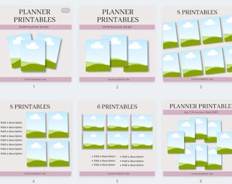 Paquete de maquetas Plantillas de maqueta de Canva Planner, Plantilla de Etsy de maqueta de Canva, Maqueta de planificador, Paquete de plantillas, Diseños de Canva, Maqueta de Etsy