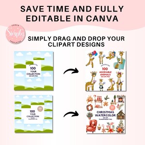Canva Clipart Mockup Mallar för Etsy-säljare – Skapa fantastiska Clipart Mockup med dra-och-släpp Canva-mallar bild 5