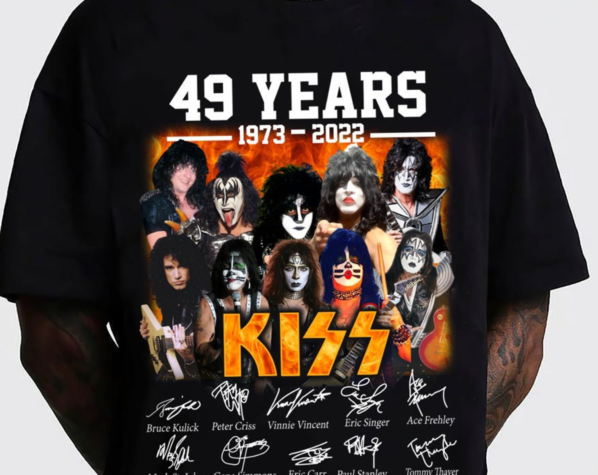 Discover Kiss Band Vintage Rock 80s 90s T-shirt