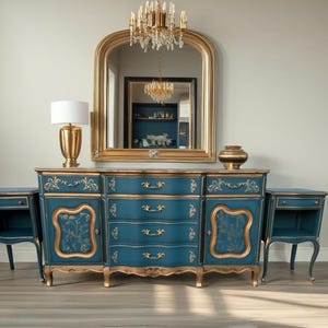 Vintage French Provincial Dresser and Nightstands (Drexel) custom painted