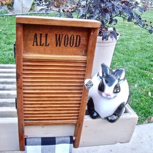 SALE rare "ALL WOOD" WashBoard WaLL CaBineT-lingerie sz-gr8t 4 medicines, spices,cosmetics,etc.-towel rack-unique diamond shape blk,wht knob