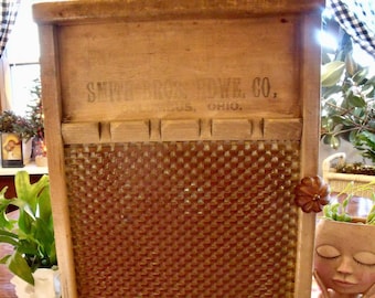 SaLE-WaSHBOARD CaBINET-"Smith Bros. HDWE. Co. Columbus,Ohio"-Gr8T MeDICINE CaBINET-Spice Cupboard-Laundry items-Personal care-cosmetics-etc.