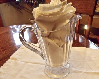 8&quot; x 5&quot; HEAVY GLASS PITCHER--- WaTer, juice, Lemonade, miLk, etc.--
