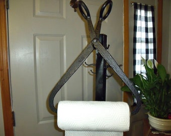 SaLE-REcycled IcE ToNGS PaPER TOWEL   HOLDER -XL  Heavy Duty-complete w/wooden dowel--+--1 roll  Bounty Essentials Paper Towels