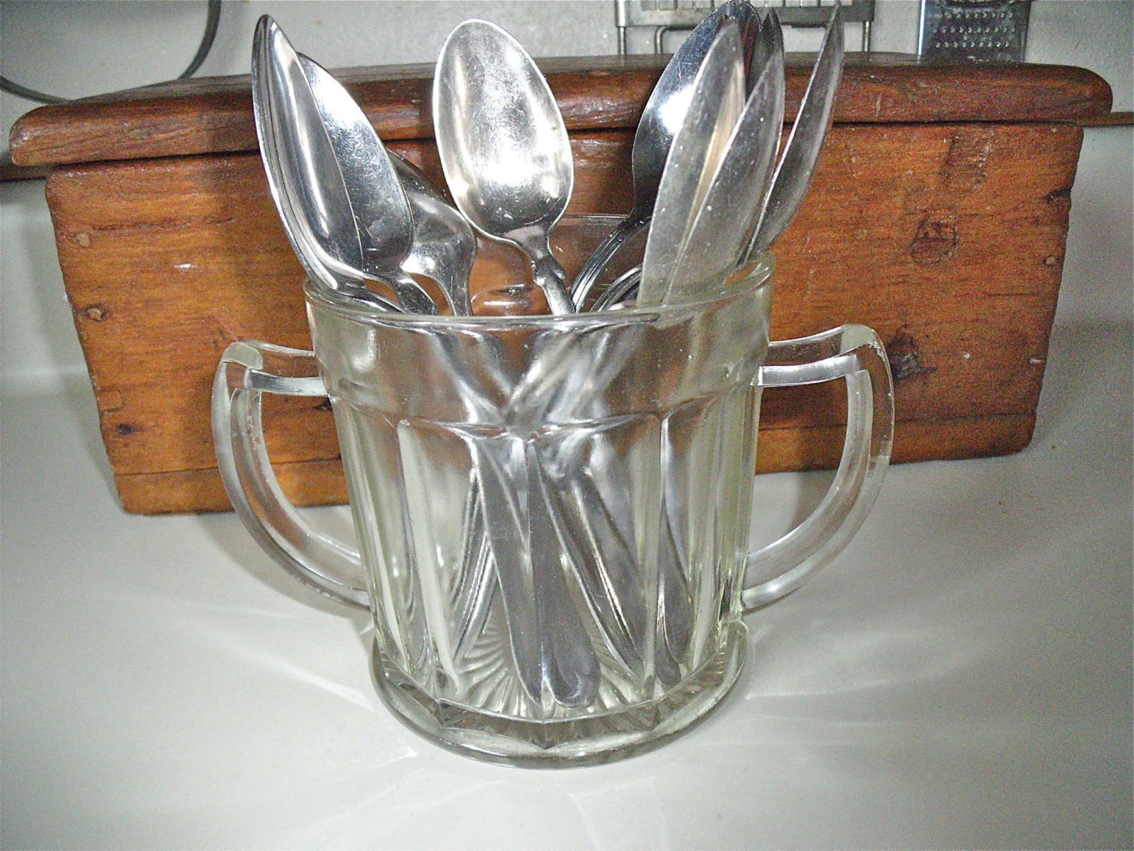 VinTage ANTIQUE gLaSS SPOONER Double HanDLes Etsy