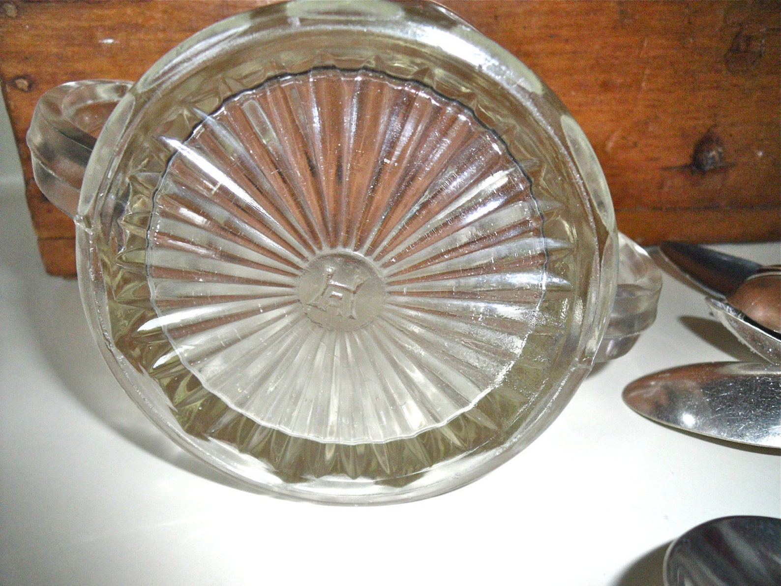 VinTage ANTIQUE gLaSS SPOONER Double HanDLes Etsy