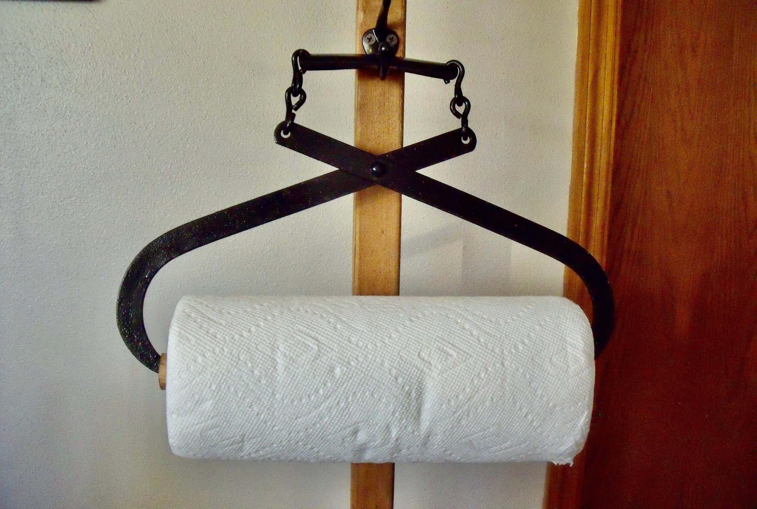 SALEICE Tongs Paper Towel Holder-xl Heavy Duty Comes Complete W/ Wooden  Dowel FREE Bounty Essentials Paper Towelseasy to Change Roll 