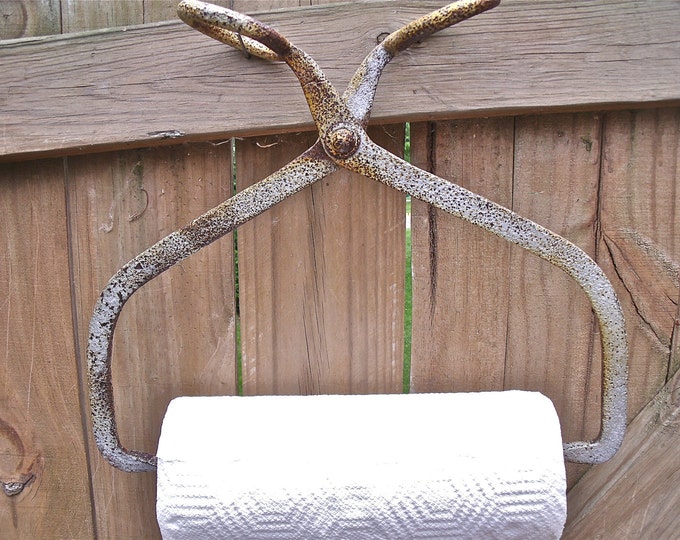 Primitive Antique Ice Tongs PAPER TOWEL Holderheavy Duty Cast Etsy