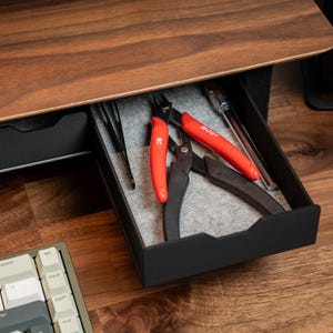Desk Tray Organizer Medium | Drawer for Desk Shelf | Modern Catchall Office Accessory