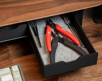 Desk Tray Organizer Medium | Drawer for Desk Shelf | Modern Catchall Office Accessory