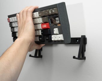 Wall Mounted Mechanical Keyboard Display | Adjustable Width | Easy Install | Bulk Pricing | Multiple Colors