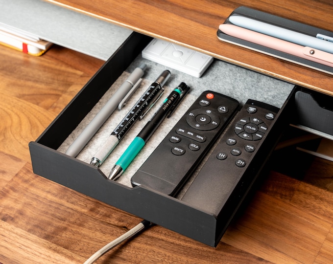 Desk Tray Organizer Large | Drawer for Desk Shelf | Modern Catchall Office Accessory