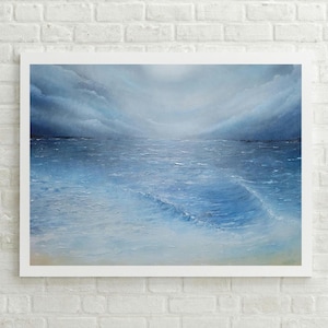 abstract ocean wall art, abstract seascape painting, abstract sea print, beach wall art, abstract ocean print, ocean art, coastal wall art.