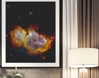 ソウル星雲天体写真プリント、宇宙の壁アート（デジタルダウンロード）
