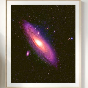 Impresión de astrofotografía de la galaxia de Andrómeda, arte de nebulosa, póster de fotografía espacial, impresión cósmica, arte de pared del universo, regalo de astronomía.