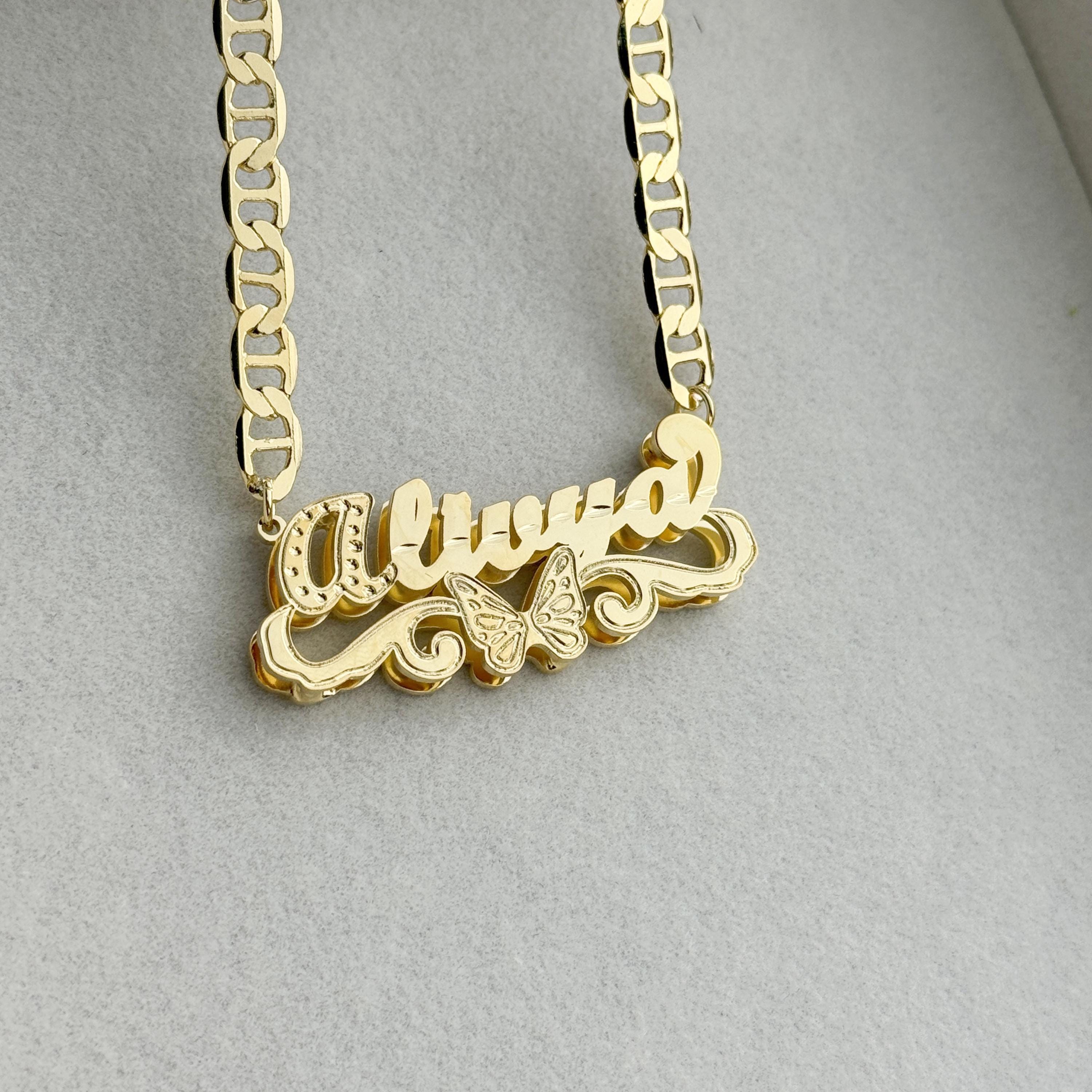 Collana Personalizzata Con Nome Doppio Strato – Placcata Oro 18K – Regalo Per Donna, Fidanzata, Moglie O Mamma