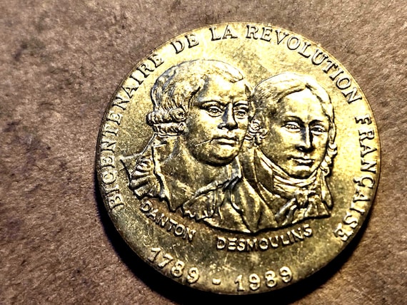 1989 France-French Revolution Jeton "Danton And Desmouline" 31MM