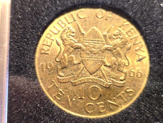 1966 Kenya 10 Shillings 30MM