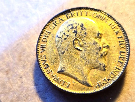 1902 Great Britain Gold Plated Farthing King Edward VII