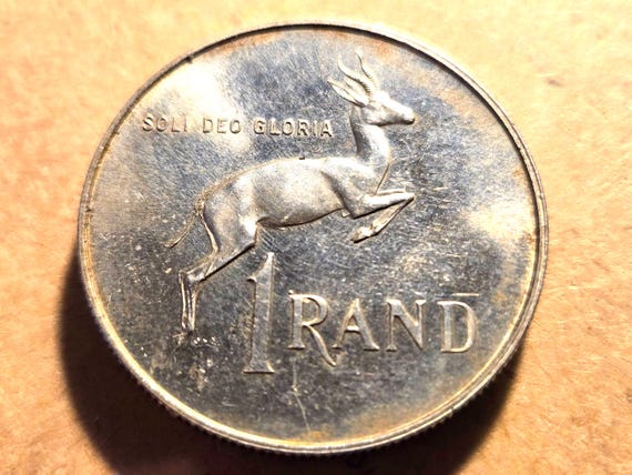 1965 South Africa Silver Proof Springbok One Rand 33MM Current Melt Value 27.86
