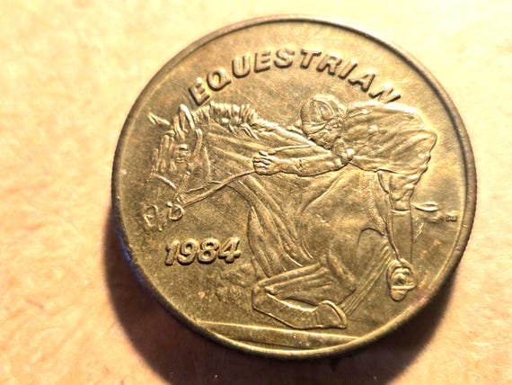 1984 Los Angeles Olympics "Equestrian" Competition Transit Token