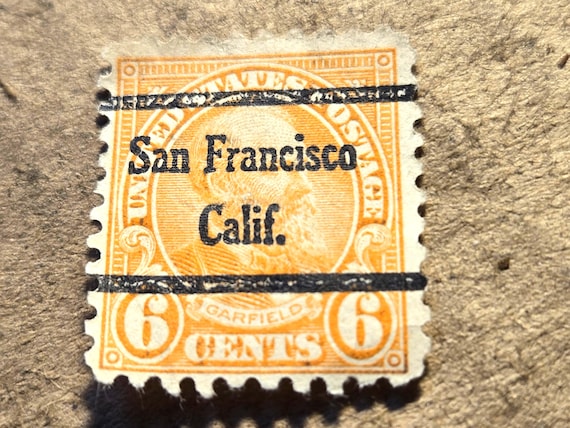 1925 6 Cent Stamp San Francisco Red Orange