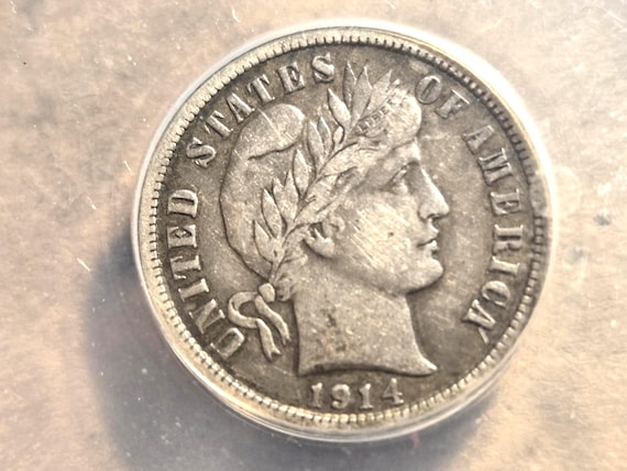 1914-S Silver Dime ANACS Certified